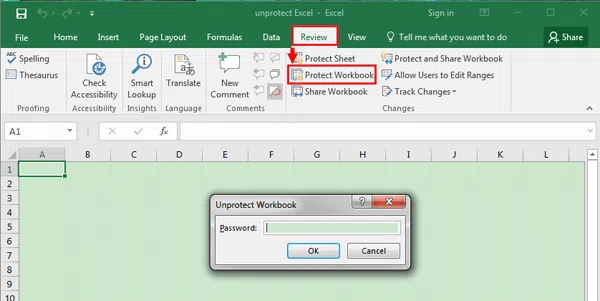 Unprotect Excel Workbook Password
